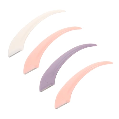 MOTHNUR 4 piezas Perfilador Cejas con Mango Curvado Recortador Facial Acero Inoxidable y Afilado Seguro para Mujeres y Hombres para Depilación Precisa Cejas y Facial
