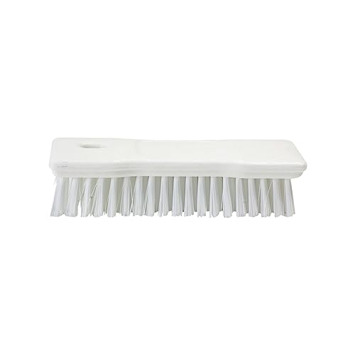 Image of SPARTA Comfort Grip Scrub Brush Hand Brush for Bathroom, Kitchens, Countertop, Plastic, 8 Inches, White