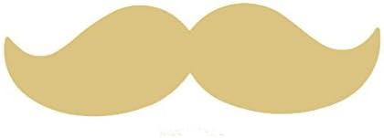 Mustache Cutout Unfinished Wood Party Decor Door Hanger Gender Reveal Party MDF Shaped Canvas Style 2 (6)