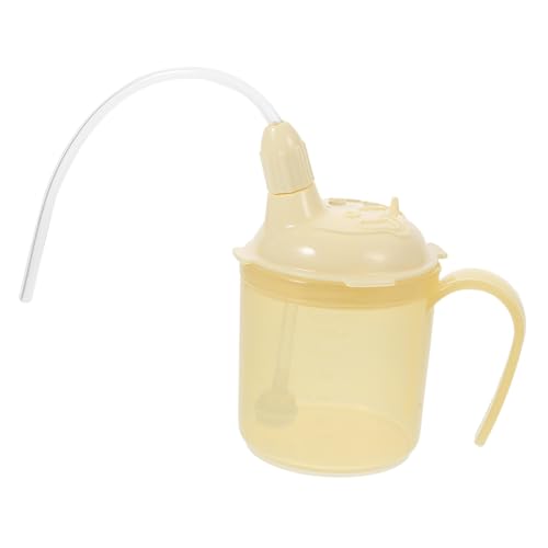 PLAFOPE Sippy Cup No Spill Liquid Feeding Cup for Elderly Disabled Proof Straw Cup for Bedridden Patients