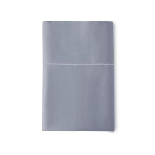 Image of Certified Organic Queen Flat Sheet Only - 100% Organic Cotton Top Sheet with Luxurious Soft and Breathable 300 Thread Count Sateen Weave Finish - GOTS & Fairtrade Certified (Mineral, Queen)