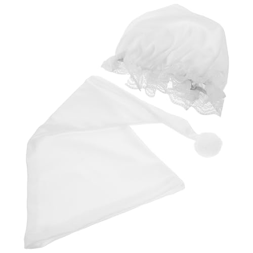 Beaupretty 2pcs Unique Knitted Hat Humorous Design for Stage Performances Parties Celebrations Newborn Cap for Boy Girl Toddlers Easy to Maintain and Share Fun Moments White