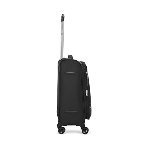 Image of Skybags Genesis Cabin Soft Luggage (55 Cm) | Soft Luggage Trolley with 8 Wheels and 3 Digit Combination Lock | Black | Unisex