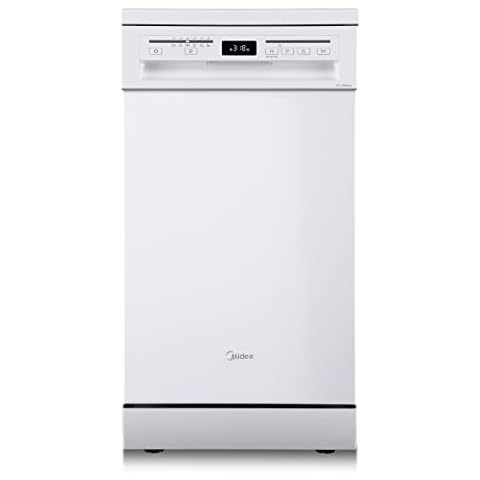 Midea SF 5.45NW wi Geschirrspüler 45cm Spülmaschine mit WIFI/Geschirrspüler Freistehend & Unterbau / 9 MGD / 47 db / 6 Programme / 63 kWh/100 Zyklen -weiß Energieklasse D Cover