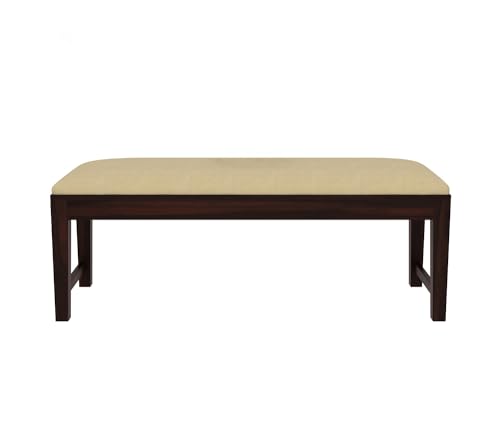 Image of WOODAMIYAWooden Seating Bench for Home & Office, Multipurpose Seating Bench for Daining Table /Indoor and Outdoor /Balcouny, Bench with Cushion, 54x14x17.5 Inch, Walnut Finish