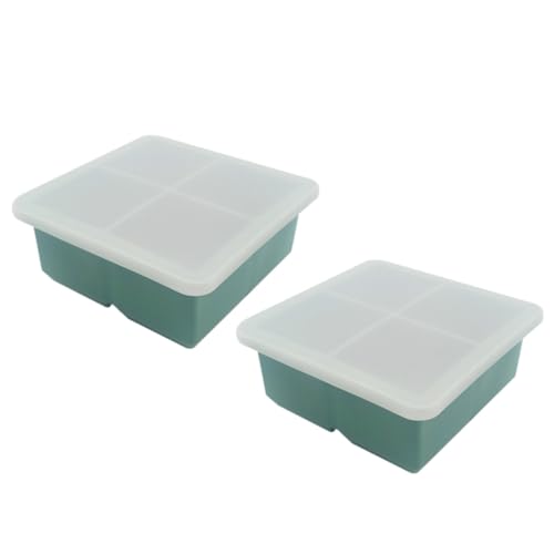 2 Piezas Moldes de Hielo de Silicona con Tapa miniatura 1