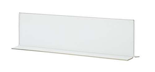 Marketing Holders 4 Pack Name Plate Clear Acrylic 8 x 2 Inch Sign Holder Bottom Load Desk Reception Counter Display Stand Office Double Sided Landscape Informational Direction Frame