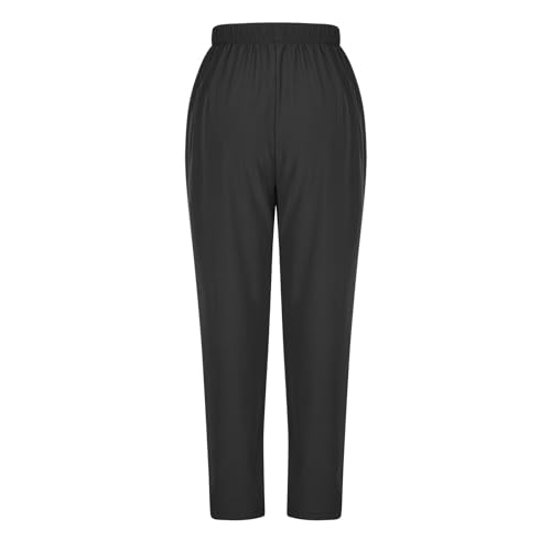 FZYLQY Women's Straight Leg Long Pants 2024 Fall Dressy Fashion Elastic High Waist Casual Trousers Solid Pull On Work Pants3