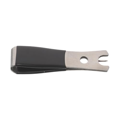 Yardwe Alicates Cortadores de Línea de Pesca Acero Inoxidable con Mango Antideslizante Negro, Herramienta Compacta Multifuncional para Cortar y Limpiar Sedal en Ríos y Lagos, Equipo