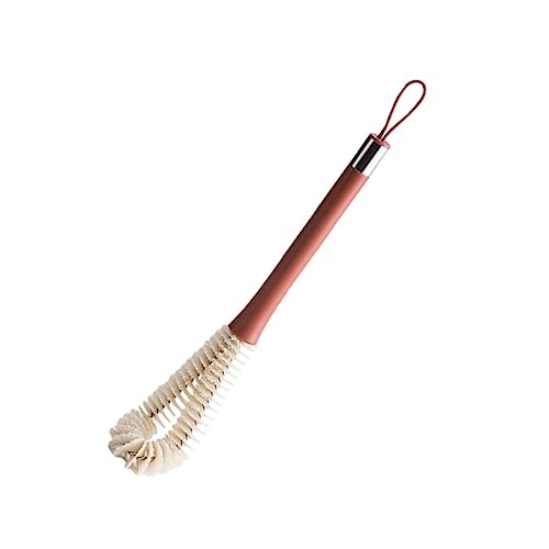 Healeved 1pc Cleaning Glass Brush Water Bottle Brush Glassware Brush Cleaner Handle Bottle Brush Pacifier Cleaning Brush Bottle Cleaning Tool Cup Brush Red Handle: Abs; Brush Wire: Nylon