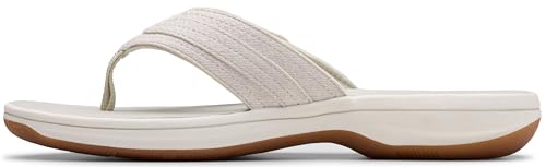 Clarks Clarks Women's Breeze Dalia CloudSteppers Flip Flop, Off White, 8