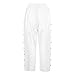 Mkdisnta Linen Capris for Women Summer Casual High Waisted Crop Pants with Pockets Wed Leg Lounge Trousers Boho Beach Clothes White Capris Pants for Women XL