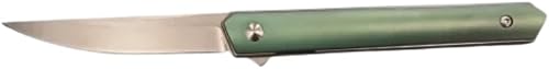 FAS7-23 Pocket Knife Folding Thin Green Handle, Silver Screws