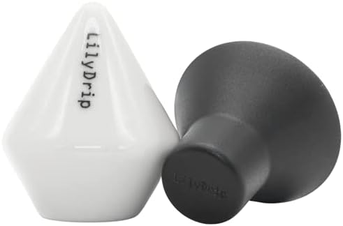 LilyDrip Ceramic Pour Over Coffee Maker Set - Brewing Coffee Dripper Makes Coffee Taste Better, Improves Drip Flow Rate - Coffee Accessories For Coffee Bar, Home - LILY Coffee Add On Fits V60, Origami