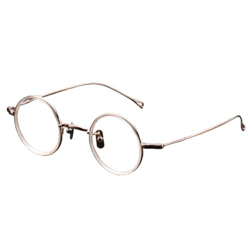 Monture de lunettes en titane pur ronde vintage pour hommes et femmes