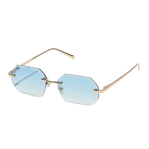 Lunettes de soleil sans monture pour hommes au design épuré et chic