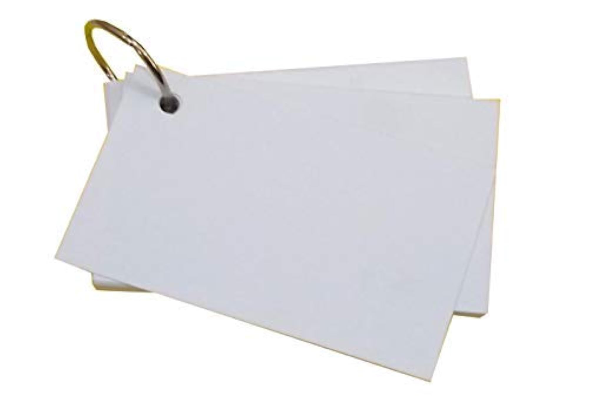 Pack of 100 Blank Flash Cards with Card Rings
