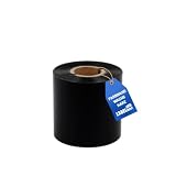 Labelident Thermotransfer Farbband Wachs/Harz schwarz 40mm x 300m, Innenwicklung, kompatibel Zebra TSC GoDEX, für beschichtete Papieretiketten