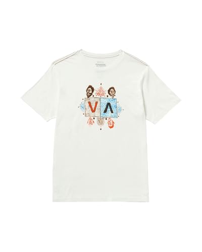 T-Shirt Blanc Antique RVCA Jacob Balance Homme Coton Manches Courtes Taille M 3XL