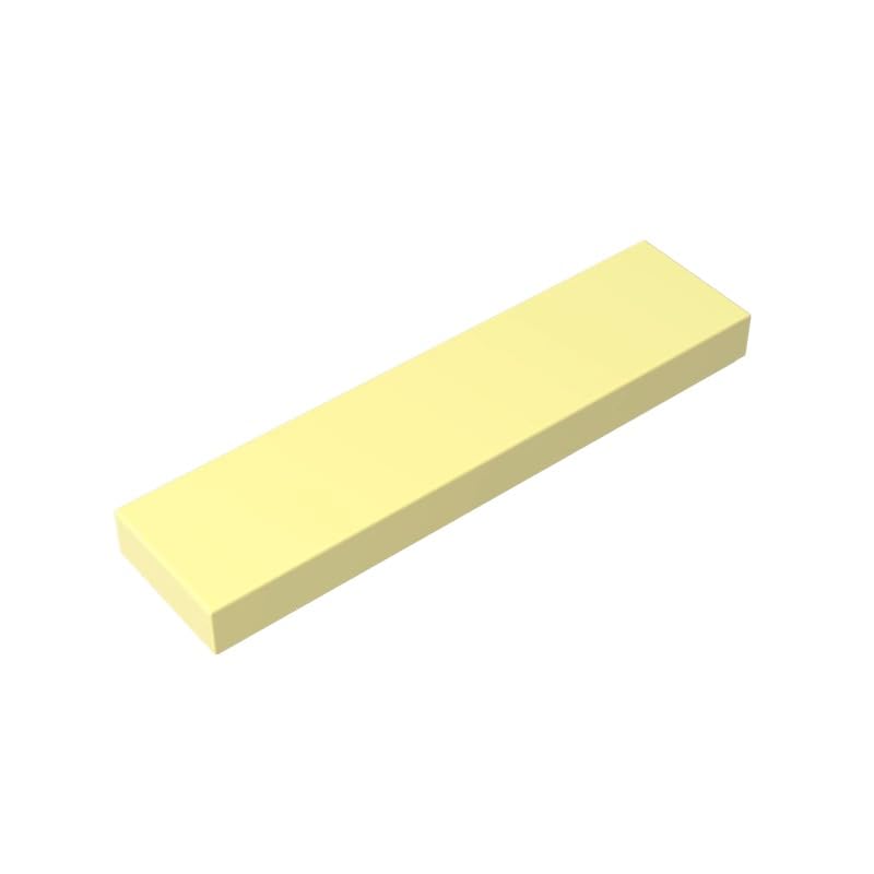 Gobricks 2431 Foundation Plate Tile 1x4 with Groove 50 Pieces GDS-563 Compatible with Lego Building Blocks Color:Light yellow — image 1