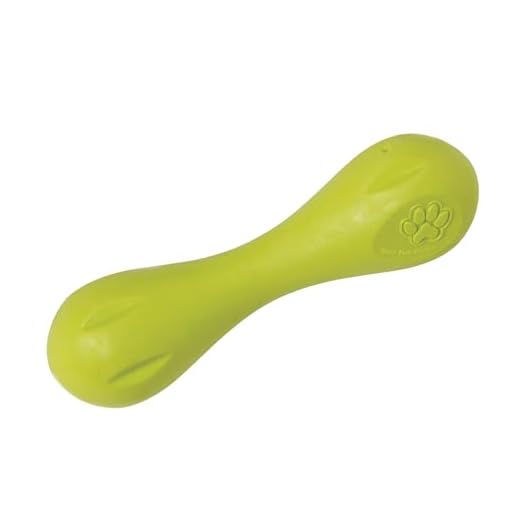 WEST PAW Zogoflex Hurley Dog Bone Chew Toy – Floatable Pet Toys for Aggressive Chewers, Catch, Fetch – Bright-Colored Bones for Dogs – Recyclable, Dishwasher-Safe, Non-Toxic, Small, Granny Smith