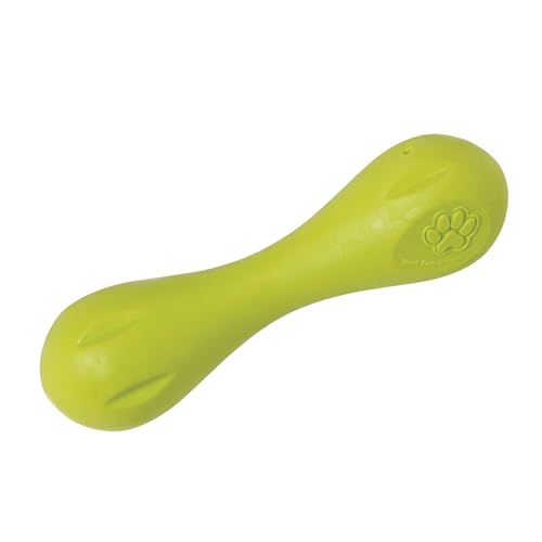 WEST PAW Zogoflex Hurley Dog Bone Chew Toy – Floatable Pet Toys for Aggressive Chewers, Catch, Fetch – Bright-Colored Bones for Dogs – Recyclable, Dishwasher-Safe, Non-Toxic, Small, Granny Smith