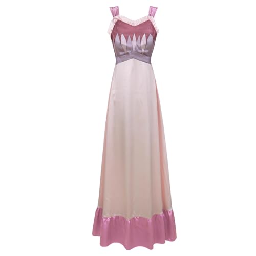 Women Wicked Glinda Cosplay Dress Pink Nightgown Stage Costume for