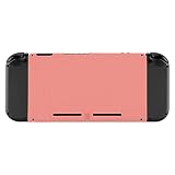 eXtremeRate Soft Touch Grip Koral Płyta Tylna Konsoli DIY Wymiana Housing Shell Case dla Nintendo Switch Konsoli z Kickstand – JoyCon Shell Nie Jest Dołączona