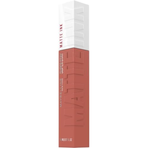 Maybelline New York Tinta Labbra a Lunga Durata, Effetto Matte e Colore Intenso, Tenuta fino a 16 Ore, No Transfer e Senza Sbavature, SuperStay Matte Ink, Tonalità: Seductress (65), 5 ml