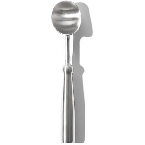 OYV 18/10 Stainless Steel Ice Cream Scoop, Ergonomically Designed Handle for Comfort, Heavy Duty Ice Cream Scooper, One-Piece Design Ice Cream Scoops, Dishwasher Safe. Cover