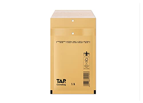 Kartondealer Luftpolsterumschläge 1/A 120x175 mm – Versandtaschen Gepolstert Braun – Bubble Mailer Reißfest Selbstklebend – Polstertaschen 100 Stück