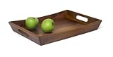 Lipper International 1165 Acacia Curved Serving Tray, 19.88" x 14" x 2.5"
