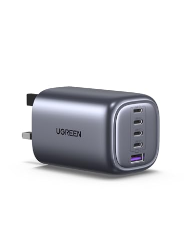 شاحن يوجرين 5 منافذ يو إس بي سي 100 وات، قابس شحن سريع من نوع GaN Type-C، محول شحن اللابتوب، متوافق مع ماك بوك إير، إتش بي/ديل/لينوفو، آيباد، آيفون 17/16 برو ماكس، جالاكسي إس 25 ألترا