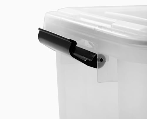 Iris Ohyama Luftdichte Kunststoff-Aufbewahrungsboxen mit Deckel, 20L, 3er-Set, Transparent, Hermetischer wasserdichter Verschluss, Robuste Schnappverschlüsse, Stapelbar, Staubschutz, BPA-frei, AT-SD