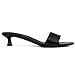 Lookyno Womens Heeled Sandals Open Round Toe Kitten Low Heels for Women Slip on Slide Sandals Mule Heels Fashion Comfort Dress Party Shoes
