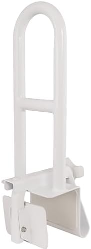 Vaunn Medical Adjustable Bathtub Safety Rail Shower Grab Bar Handle: Ivory