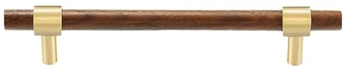BLUPOWHT ハードウェア 無垢材 家具クローゼットハンドル 真鍮製キャビネットドアと引き出しハンドル 家具アクセサリー(サイズ:穴の中心:160mm)