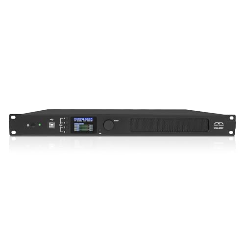 Sound Town MODE Audio Network 4-Channel PA/DJ Power Amplifier 4 x 450W, with DSP, FIR, Dante, PA Speaker Management with Display, Supports Low-Z, 70V/100V (NTA3.4DSP)