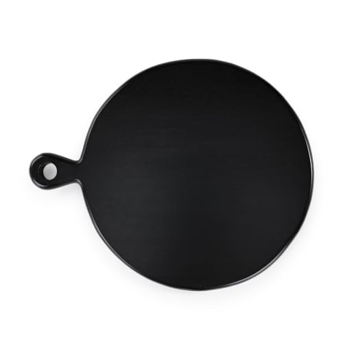 DEMDACO Round Charcuterie Serving Board, Ebony Wood, 13 x 16 in