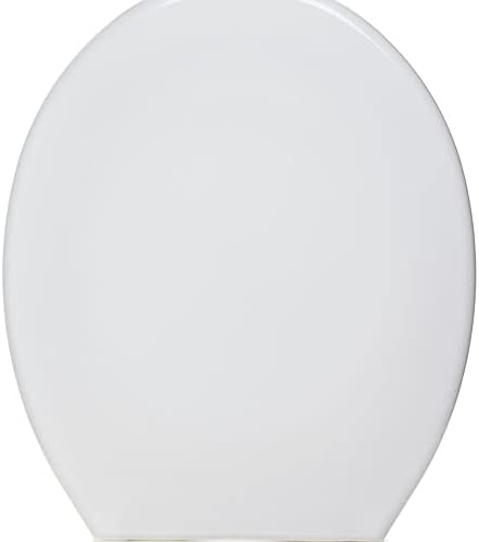 wilko Functional Bathroom White Toilet Seat, Easy to Clean Toilet Seat with Fittings, 4.2 x 36.5 x 44.5cm