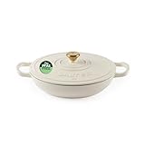 Salter Chester Cocotte en Fonte Émaillée Peu Profonde – Four Hollandais 30cm, Couvercle Auto-Arrosant, Fonte Durable, Compatible avec le Four, Convient à Tous Types de Plaques y Compris Induction