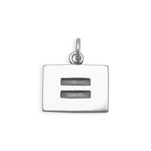 Charm en argent sterling robuste symbole égal qui ne ternit pas pour gourmette