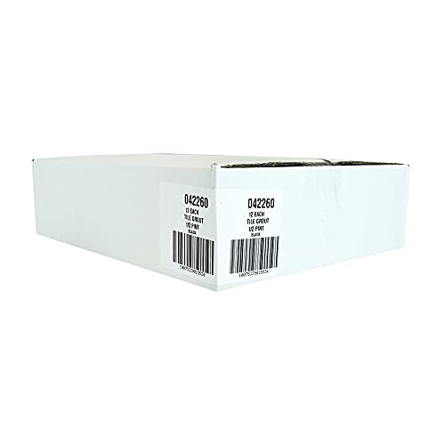 Red Devil 042260 Pre-Mixed Tile Grout - Professional Quality, Excellent Adhesion, Ideal for Wall & Floor Use - 1/2 Pint, Black, Pack of 12, Made in USA