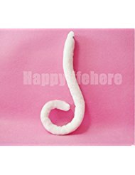 Halloween Lovely Party Anime Cosplay Costume Neko Cat Tail 60cm White Black Only tail, White