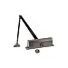 Global Door Controls Compact Commercial Door Closer in Duronotic with Adjustable Spring Tension - Sizes 1-4