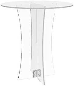 FixtureDisplays® Clear Plexiglass Lucite Acrylic Round Dining/Tradeshow Table, 28" Diameter x 31" Height 10033-1-NEW-NPF