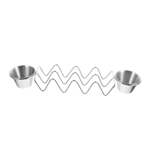 CIYODO Metal Taco Rack Sauce Cup Sheet Pans Tortilla Serving Tray Restaurant Grade