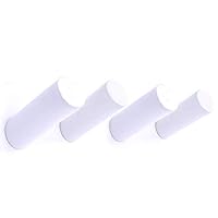 ANZOME 4Pack Wooden Coat Hooks, 10kg wooden hooks for walls, Wooden Coat Peg Coat Hanger, Heavy Duty Hooks for Hanging Clothes, Hat, Scarves and Headphone in Bedroom, Living room (Medium White)