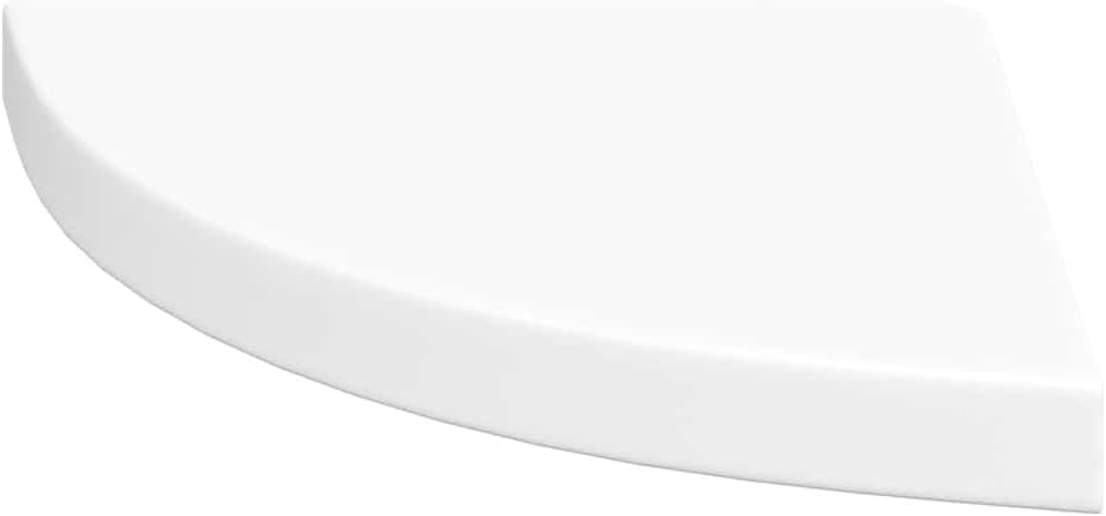 White Floating Corner Shelf, Honeycomb MDF Wall Mounted Display Ledge for Bedroom, Living Room, Bathroom, Kitchen Decor