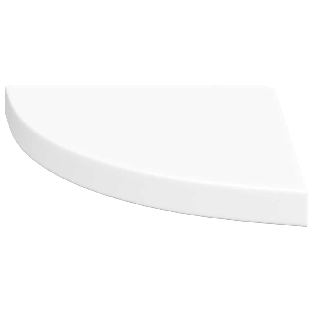 Scaffale angolare sospeso bianco, 35 x 35 x 3,8 cm, in MDF a nido d'ape e metallo, per libri, decorazione in vinile, design moderno, per soggiorno, corridoio, camera da letto